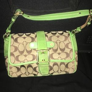 Coach green purse